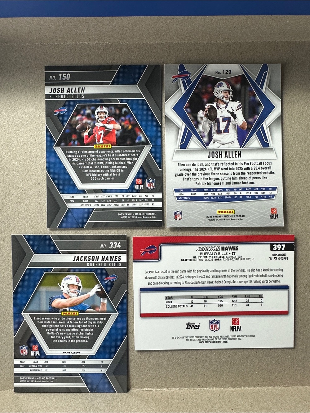 Josh Allen Bills w/ James Cook, Hawes/Bosa Lot of 19 - Picture 11 of 15
